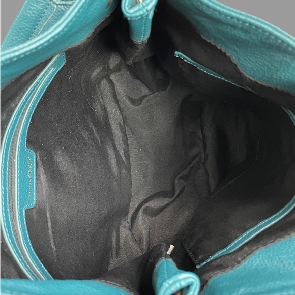 Cuore & Pelle Sophia hobo bag, soft pebble leather, teal - Picture 3 of 8